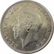 ½ Crown - George V 3rd type; Modified Effigy obverse image
