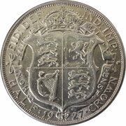 ½ Crown - George V 3rd type; Modified Effigy, United Kingdom, 1926-1927 reverse image