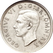 ½ Crown - George VI 1st type obverse image