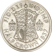 ½ Crown - George VI 1st type, United Kingdom, 1937-1946 reverse image