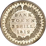 3 Shillings - George III Bank of England Token, United Kingdom, 1811-1812 reverse image