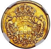1600 Réis - João V 1st Type of Shield; Bahia Mint, Brazil, 1727-1729 reverse image