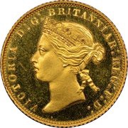 2 Florins - Victoria 'Double-Florin'; Pattern obverse image