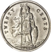 20 Cents - Elizabeth II Decimal Pattern, United Kingdom, 1961 reverse image