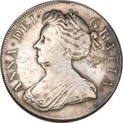 1 Crown - Anne 2nd bust obverse image