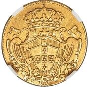 1600 Réis - João V 2nd Type of Shield; Bahia Mint, Brazil, 1727-1729 reverse image
