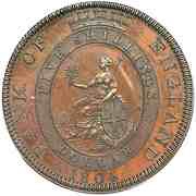1 Dollar - George III Bank of England Token, United Kingdom, 1804 reverse image