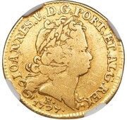 1600 Réis - João V 1st Type of Shield; Rio de Janeiro Mint obverse image