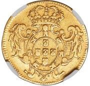 1600 Réis - João V 1st Type of Shield; Rio de Janeiro Mint, Brazil, 1727-1730 reverse image