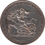 1 Crown - George III, United Kingdom, 1818-1820 reverse image
