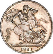 1 Crown - George IV 1st portrait, United Kingdom, 1821-1822 reverse image