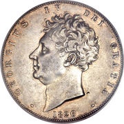 1 Crown - George IV 2nd portrait obverse image