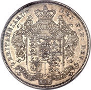 1 Crown - George IV 2nd portrait, United Kingdom, 1825-1826 reverse image