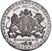 1 Crown - Victoria Spink and Son Pattern reverse image