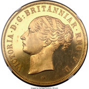 1 Crown - Victoria Young head; Pattern obverse image