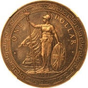 1 Dollar British Trade Dollar; Gold Proof obverse image
