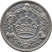 1 Crown - George V 'Wreath' Crown, United Kingdom, 1927-1936 reverse image