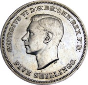 5 Shillings - George VI Festival of Britain obverse image
