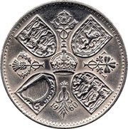 5 Shillings - Elizabeth II British Exhibition, United Kingdom, 1960 reverse image