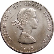1 Crown - Elizabeth II Churchill obverse image