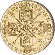 ¼ Guinea - George I, United Kingdom, 1718 reverse image