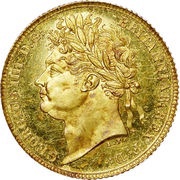 ½ Sovereign - George IV 1st reverse obverse image
