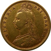 ½ Sovereign - Victoria 2nd portrait obverse image