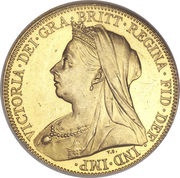½ Sovereign - Victoria 3rd portrait obverse image