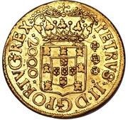 2000 Réis - Pedro II Narrow Crown; Bahia Mint obverse image