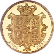 1 Sovereign - William IV, United Kingdom, 1831-1837 reverse image