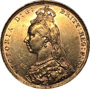 1 Sovereign - Victoria 2nd portrait obverse image