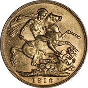 1 Sovereign - Edward VII, United Kingdom, 1902-1910 reverse image