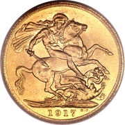 1 Sovereign - George V Ottawa mint, United Kingdom, 1911-1919 reverse image