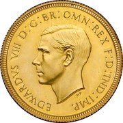 1 Sovereign - Edward VIII Pattern obverse image