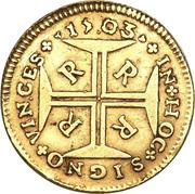 2000 Réis - Pedro II Rio de Janeiro Mint, Brazil, 1703 reverse image