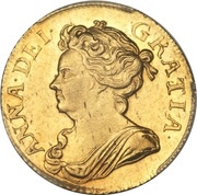 1 Guinea - Anne 2nd bust obverse image