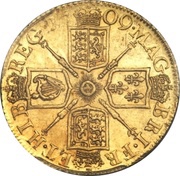 1 Guinea - Anne 2nd bust, United Kingdom, 1707-1709 reverse image