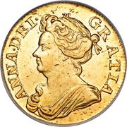 1 Guinea - Anne 3rd bust obverse image
