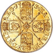 1 Guinea - Anne 3rd bust, United Kingdom, 1710-1714 reverse image