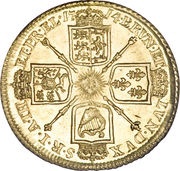 1 Guinea - George I 1st portrait, United Kingdom, 1714 reverse image