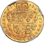 1 Guinea - George II 1st young portrait, United Kingdom, 1727 reverse image