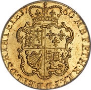 1 Guinea - George II Older portrait, United Kingdom, 1747-1760 reverse image