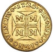 2000 Réis - João V Vila Rica Mint, Brazil, 1724-1727 reverse image