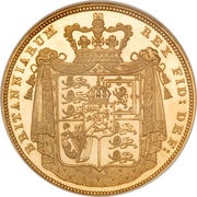 2 Pounds - George IV Shield reverse, United Kingdom, 1824-1826 reverse image