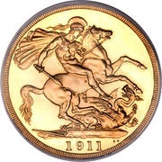 2 Pounds - George V, United Kingdom, 1911 reverse image
