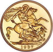 2 Pounds - George VI, United Kingdom, 1937 reverse image