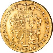 2 Guineas - George II Young portrait, United Kingdom, 1734-1739 reverse image