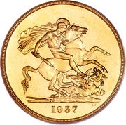 5 Pounds - George VI, United Kingdom, 1937 reverse image