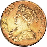 5 Guineas - Anne obverse image