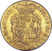 5 Guineas - George II Young portrait, United Kingdom, 1729-1741 reverse image